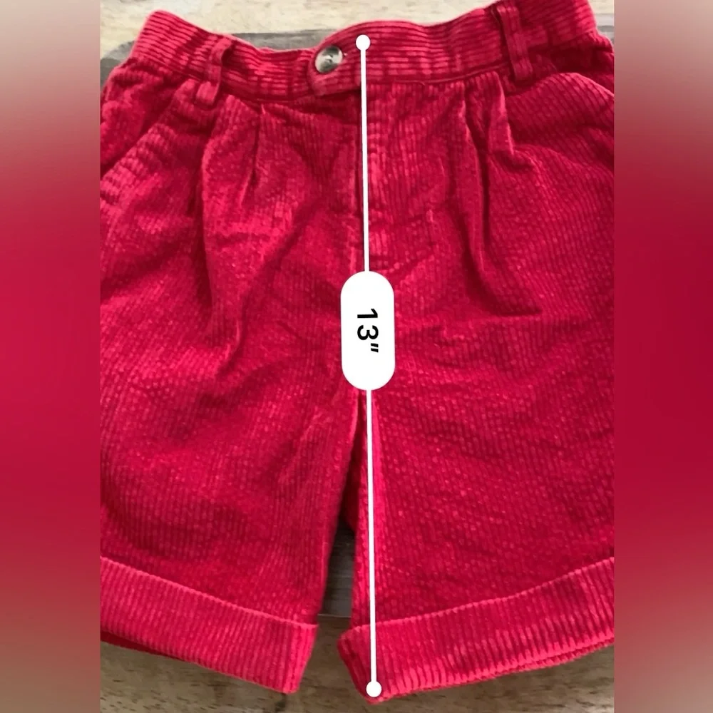 Vintage Talbots Kids Size 4 Red Corduroy‎ Shorts